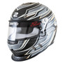 ZAMP RZ-67D Full Face Helmet with Carbon Fiber Shell, Fluorescent - Snell Certified, Head and Neck Support Ready Gray product photo