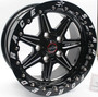 Race Star 72 ValStar Single Beadlock 15x8 / 5x4.50BC / 5.5in. BS / 3.07in CB / Black w/Machined Accents Wheel - 72-580455511B