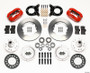 Wilwood Forged Dynalite Front Kit 11.00in Red 1970-1973 Mustang Disc & Drum Spindle
