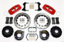 Wilwood AERO4 Rear P-Brake Kit 14.00in Drill Red Big Ford New Style 2.50in Offset