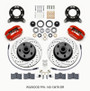 Wilwood Forged Dynalite-M Front Kit 11.30in 1 PC Rotor&Hub Drill-Red 1965-1969 Mustang Disc & Drum