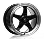Forgestar D5 Gloss Black Wheel w/Machined Lip + Dual Knurling 17x10 +30 5x115BC for Charger, Challenger, Magnum, 300 #1710D5BLKMC305115 F09170071P30
