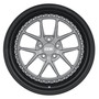 CCW CZ05 Matte Gunmetal Wheels / Matte Black Lip / Contrast Cut Cap (Full Set) 18x9.5 +25 Offset  / 18x11 +19 Offset  / 5x114.3 BP / 2003-2004 Cobra SVT Mustang & Mach 1 / 2001 Bullitt / 1999-2004 Mustang GT & V6