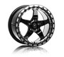 Forgestar D5 Beadlock Gloss Black Wheel w/Machined Lip + Dual Knurling 18x12 +56 5x4.75BC for 2014-2019 Corvette C7 Z06 #BEAD1812D5BLKMC565475 F00182063P56