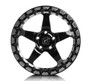 Forgestar D5 Beadlock Gloss Black Wheel w/Machined Lip + Dual Knurling 18x12 +56 5x4.75BC for 2014-2019 Corvette C7 Z06 #BEAD1812D5BLKMC565475 F00182063P56
