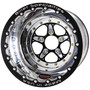 Billet Specialties Comp 5 Double Beadlock 15x12 5x5.00 BC 2.50in BS Black Anodized Drag Wheel BCD035127325