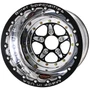 Billet Specialties Comp 5 Double Beadlock 15x14 5x4.50 BC 2.50in BS Black Anodized Drag Wheel BCD035146525