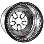 Billet Specialties Comp 7 Double Beadlock 15x14 5x4.75 BC 3.00in BS Black Anodized Drag Wheel BCD075146130