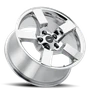Voxx Replica Lightning-Style 20x9 5x135 BC +8mm Chrome Wheel LIG 290-5135-8 C - face view