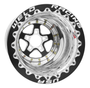 WELD Racing Alumastar 15x8 Black Center - Polished Shell Black Single Beadlock MT Drag Wheel - 88B508208F
