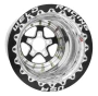 WELD Racing Alumastar 2.0 15x10 Black / Polished Single Beadlock Drag Wheel - 88B510276F