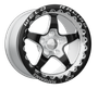 WELD Racing GM Alumastar 17x10 Gloss Black Milled Black Single Beadlock Drag Wheel - 88HB710N72SBL-GM