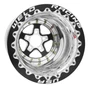 WELD Racing Alumastar 15x10 Black Center - Polished Shell Black Double Beadlock MT Drag Wheel - 88B-510206MB
