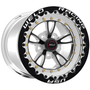 WELD Racing Full Throttle 15x8 Black Center - Polished Shell Black Single Beadlock MT Drag Wheel - 793B58210F