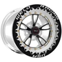 WELD Racing Full Throttle 15x8 Black Center - Polished Shell Black Single Beadlock MT Drag Wheel - 793B58276F