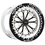 WELD Racing Vitesse 15x10 Black Center - Polished Shell Black Single Beadlock MT Drag Wheel - 794B510276F