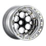 WELD Racing Magnum Midget Sprint 13x8 Black Center - Polished Shell Non-Beadlock Midget Sprint Car Wheel - 734B-30813