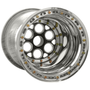 WELD Racing Magnum Sprint 15x18 Black Center - Polished Shell Double Beadlock Knurled Polished Mud Cover Sprint Car Wheel - 735B-51849K-6