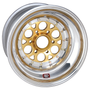 WELD Racing Magnum Sprint 15x18 Gold Center - Polished Shell Non-Beadlock Sprint Car Wheel - 735-51815