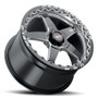 WELD Ventura 5 Beadlock Drag Gloss Black Wheel with Milled Spokes 18x10 | 5x114.3 BC (5x4.5) | +30 Offset | 6.70 Backspacing - S90480067P30 for 2007, 2008, 2009, 2010, 2011, 2012, 2013, 2014, 2015, 2016, 2017, 2018, 2019, 2020, 2021 Nissan GT-R R35 Skyline