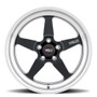 WELD Ventura 5 Drag Gloss Black Wheel with Milled Spokes 18x8 | 5x115 BC | +5 Offset | 4.70 Backspacing - S15588071P05 for Challenger 2009-2023, Charger 2006-2010, Charger 2012-2020, Chrysler 300 2012-2020, Magnum 2005-2009, Charger & Challenger Hellcat 2015-2020, Challenger Demon 2018-2019, Challenger Hellcat Widebody SCAT Pack / R/T 2018-2020, Challenger Hellcat Redeye Widebody 2019-2020, Dodge Charger Widebody Hellcat / Redeye / SCAT / R/T 2020-2020