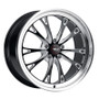 WELD Belmont Drag Gloss Black Wheel with Milled Spokes 17x10 | 5x115 BC | +30 Offset | 6.70 Backspacing - S15770071P30 for Challenger 2009-2023, Charger 2006-2010, Charger 2012-2023, Chrysler 300 2012-2023, Magnum 2005-2009, Charger & Challenger Hellcat Standard Body 2015-2023