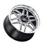 WELD Laguna 6 Drag Gloss Black Wheel with Milled Spokes 20x7 | 6x139.7 BC (6x5.5) | +13 Offset | 4.50 Backspacing - S15307084P13 for 1999, 2000, 2001, 2002, 2003, 2004, 2005, 2006, 2007, 2008, 2009, 2010, 2011, 2012, 2013, 2014, 2015, 2016, 2017, 2018, 2019, 2020, 2021 Chevrolet Silverado 1500, GMC Sierra 1500.