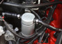 J&L 3.0 oil separator driver side clear anodized (satin) for 2005-2010 Ford Mustang GT, Bullitt and Saleen - 3013D-C