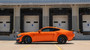 2024 Ford Mustang S650 in Grabber Orange featuring Forgestar CF5V 20x9.5 Satin Black wheels (ET29 / 5x114.3).