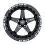 Weld Racing Mopar Direct Connection RT-S S71 17x11 / 5x115mm BP / 6.2in. BS Gloss Black Black Drag Wheel (High Pad) - Black Single Beadlock - 71HB7110W62SBL-DC for 2018-2023 Challenger & Charger Widebody (Hellcat, Redeye, SCAT Pack), Demon and Super Stock