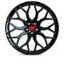Vossen HF-2 20x9 / 5x120 / ET35 / Flat Face / 66.9 - Gloss Black Wheel - HF2-0B03 for C8 Corvette Base & Stingray 2020-2026, C8 Corvette Z51 2020-2026, Tesla Model S (2012-2026), Tesla Model X (2016-2026)
