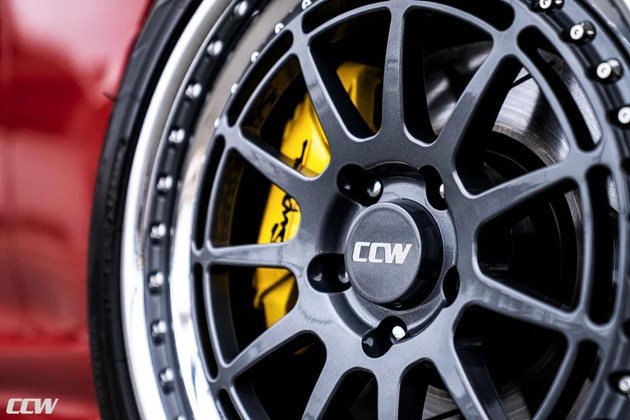 CCW D11L Forged Wheels – Gunmetal with Polished Lip for Big Turbo Toyota Supra MKIV (A80).