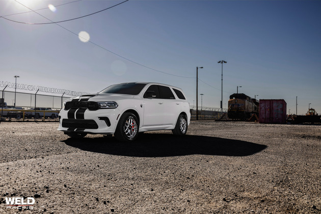 SRT Dodge Durango Hellcat with WELD Laguna Gloss Black Beadlock Drag Racing Wheels!