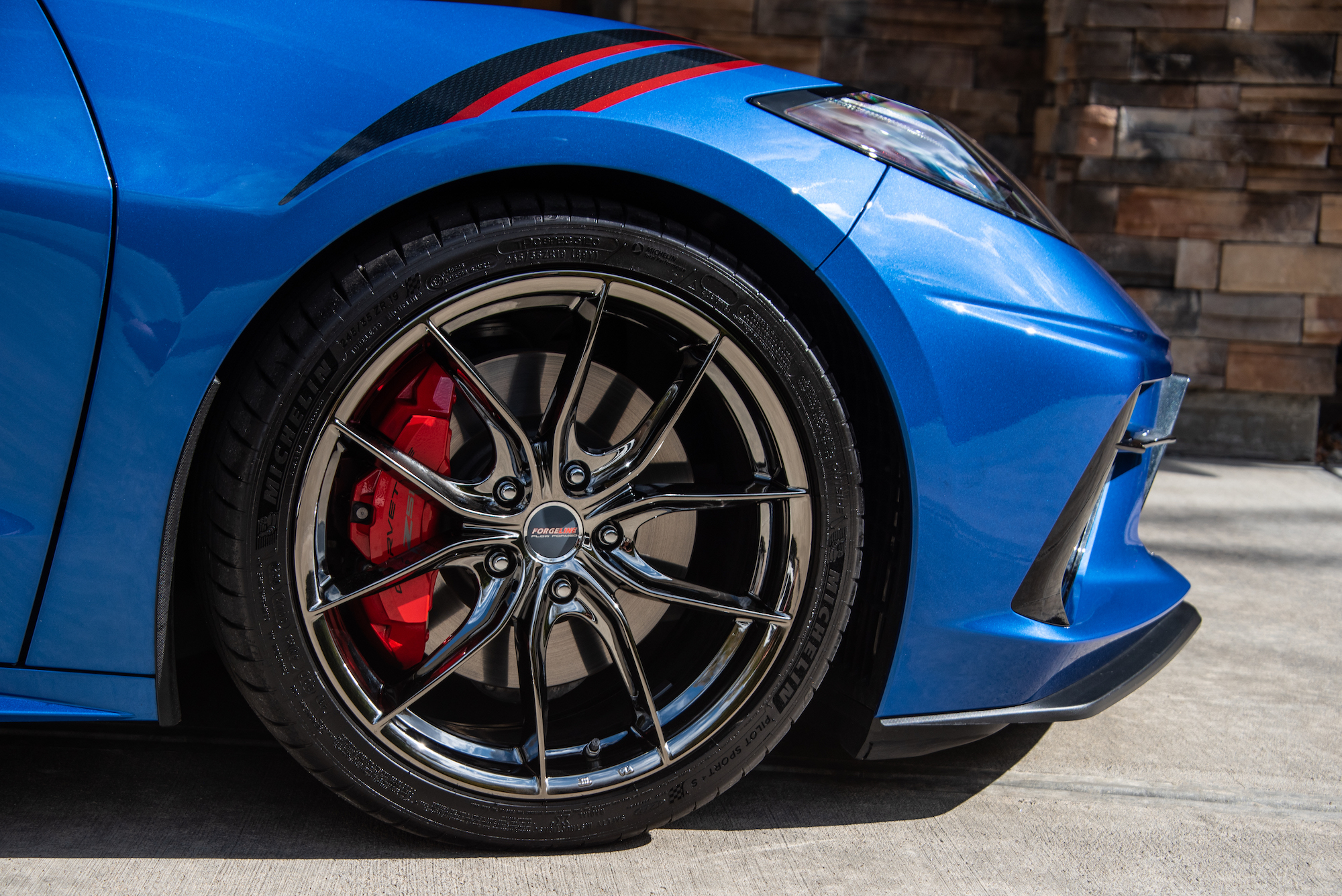 Forgeline F01 Black Ice Wheel 20x11 +50 5x120BC (C8 Corvette Base