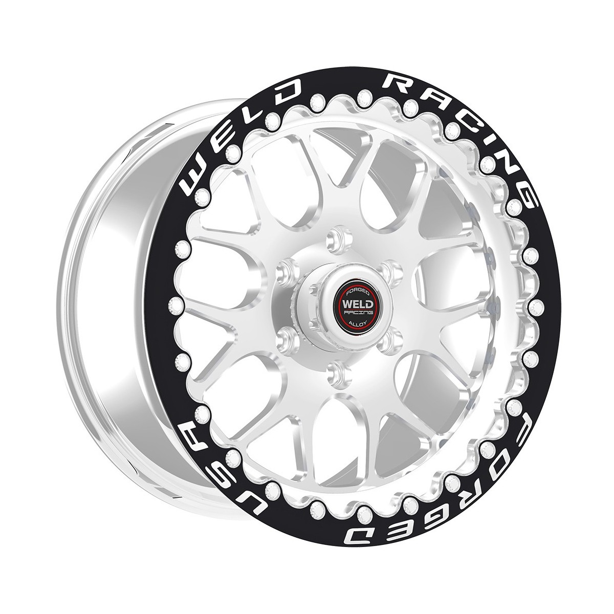 Weld RT-S S77 HD 17x10 / 6x5.5 BP / 6.2in. BS Polished Center Drag
