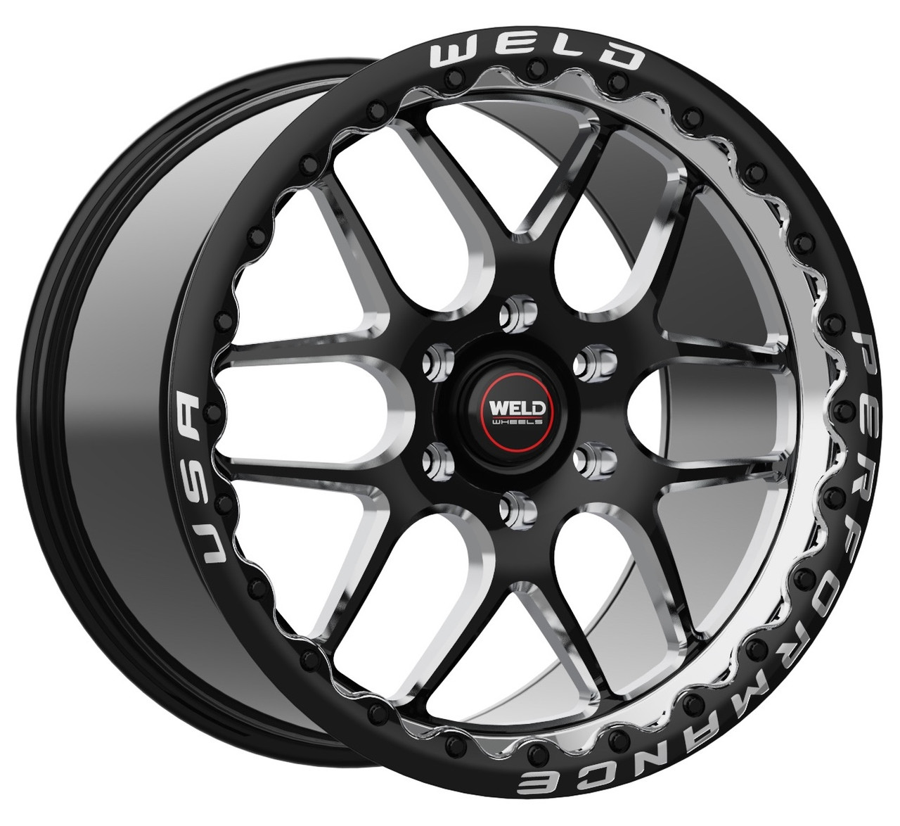 WELD Solana Beadlock Drag SRT Viper RT10 Black Wheel 18x12 | 6x114