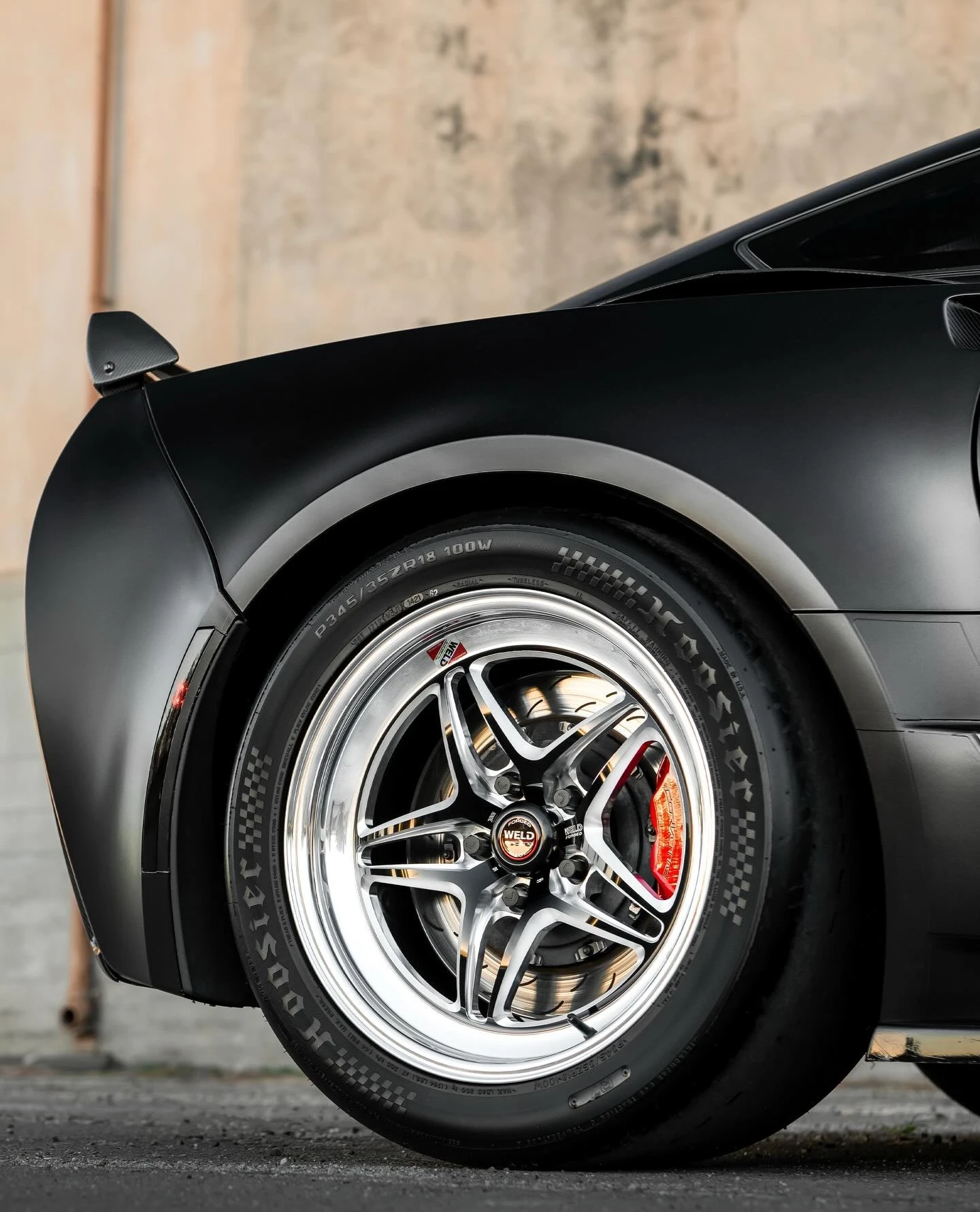 Weld C6 ZR1 Z06 Corvette RT-S S81 Drag Wheel 18x12 Black 5x4.75 