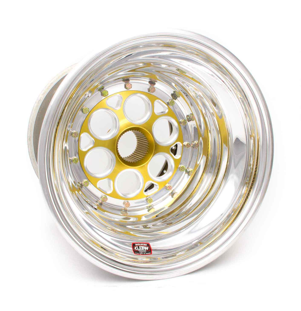 Weld Racing Magnum 15x15 / 6 in. BS / 42 Spline Gold / Polished