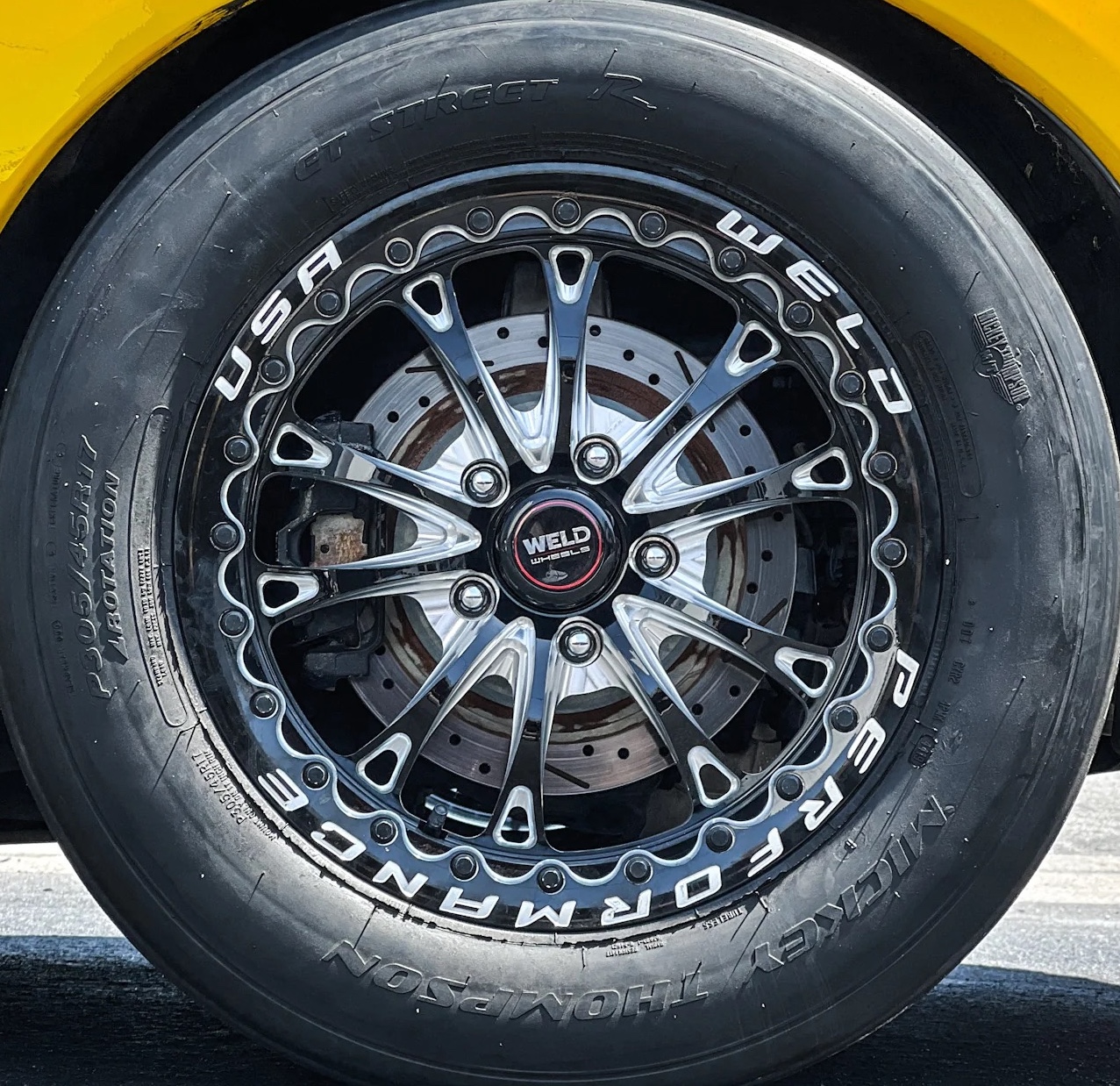 WELD Belmont Beadlock Drag Z06 C6 Grand Sport Black Wheel 17x11