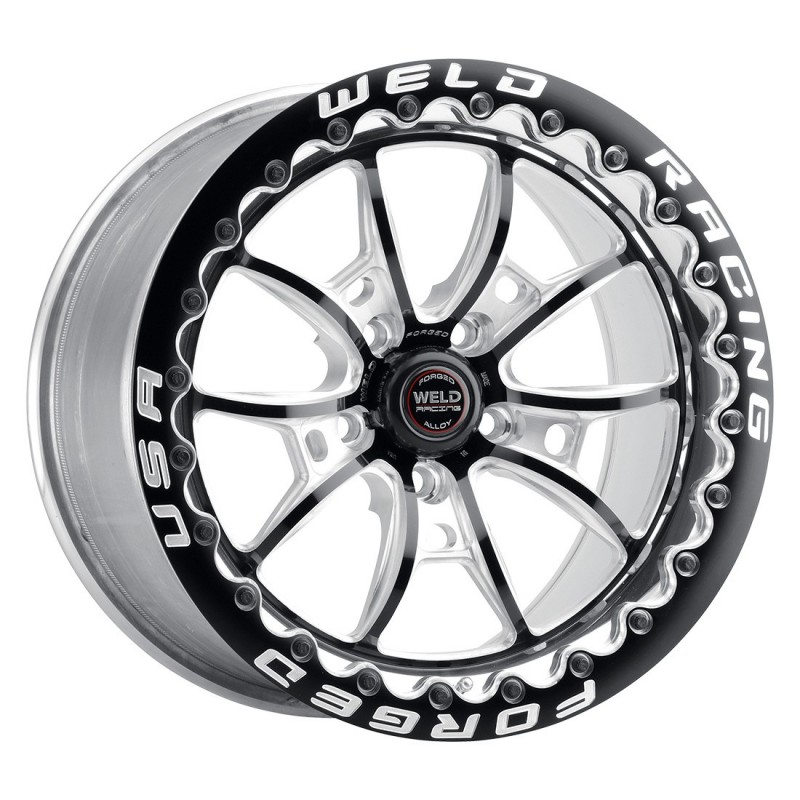 Weld Racing RT-S S80 Drag Wheel 15x8.33 Black Low Pad 5x4.75 | 4.5