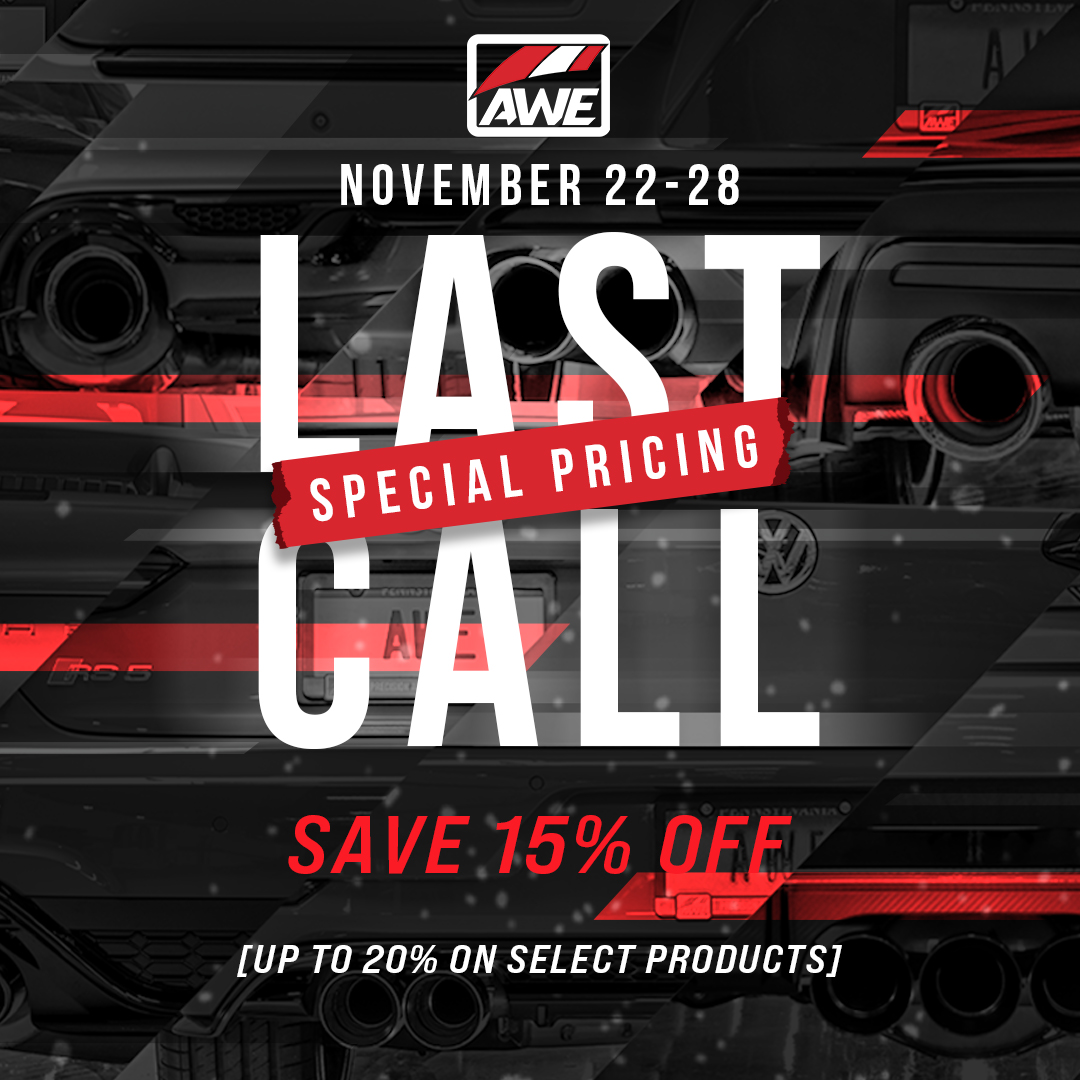 AWE Tuning Exhaust Systems Black Friday & Cyber Monday 2023 Sale