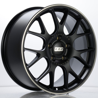 BBS CH-R 19x8.5 5x130 ET51 CB71.6 Satin Black Polished Rim