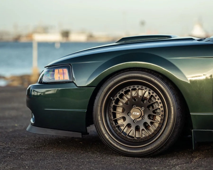 CCW Classic Matte Dark Bronze Wheels / Matte Dark Bronze Lip / Contrast Cut Cap (Full Set) 18x9.5 +25 / 18x11 +19 / 5x114.3 BP (2003-2004 Cobra SVT Mustang & Mach 1 / 2001 Bullitt / 1999-2004 Mustang GT & V6)