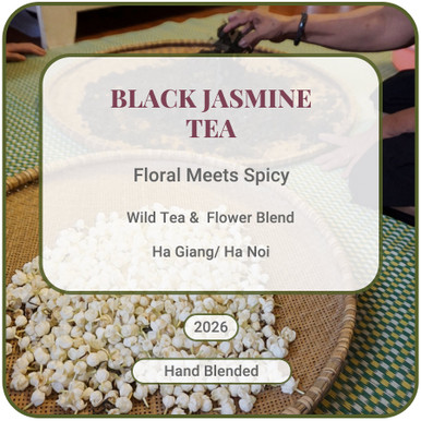 Black Jasmine Tea. Wild shan tuyet black tea & jasmine buds