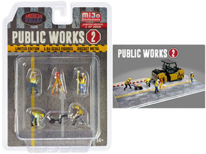 "Public Works 2" 6 piece Diecast Figure Set (4 Figures 1 camera 1 wheelbarrow) Limited Edition to 3 F977-AD-76519MJ