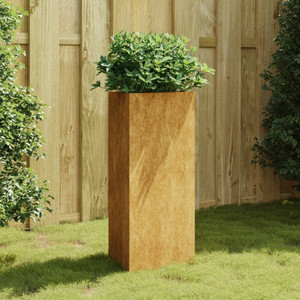 Garden Planter Brown Corten Steel Medium Durable Garden Planter A949-824546