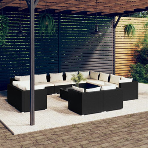 Garden Lounge Set Black A949-3102895