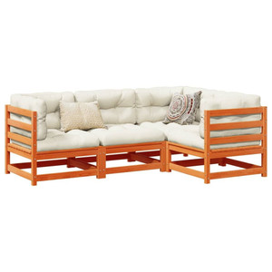 Garden Sofa Set Wax Brown Solid Pine Wood Large Modular A949-3299409
