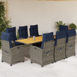 Garden Dining Set Grey, Navy Blue A949-3212720