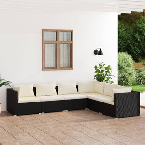 Garden Lounge Set Black, Cream A949-3101711
